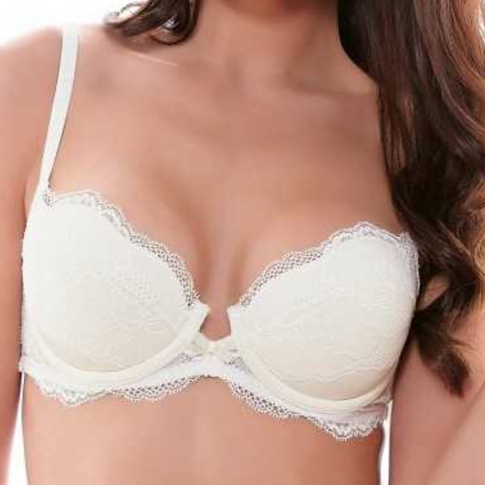 Wacoal Vision Push-up Balconette Lace Bra White